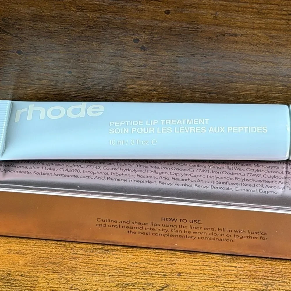 Rhode Salted Caramel + Nakery Naked Rose Liner/Lip Color Peptide Lip Bundle NEW